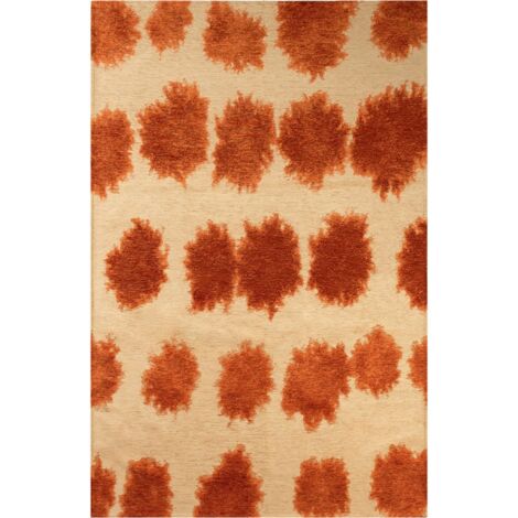 Tapis intérieur extérieur rouge jacquard antidérapant - 240 x 340 cm