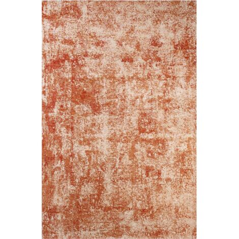 Tapis intérieur extérieur rouge motif abstrait antidérapant - 240 x 340 cm