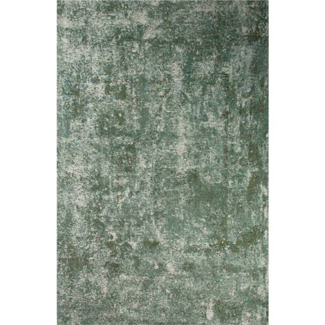 Tapis intérieur extérieur vert antidérapant tissé jacquard - 80 x 150 cm