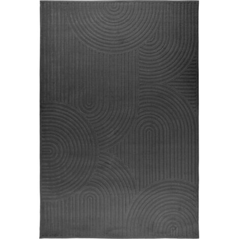 Tapis intérieur gris anthracite moderne antidérapant - 170 x 120 cm