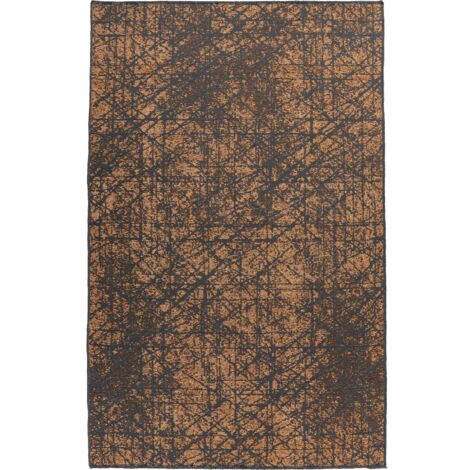Tapis intérieur jaune relief 3d style vintage - 170 x 120 cm