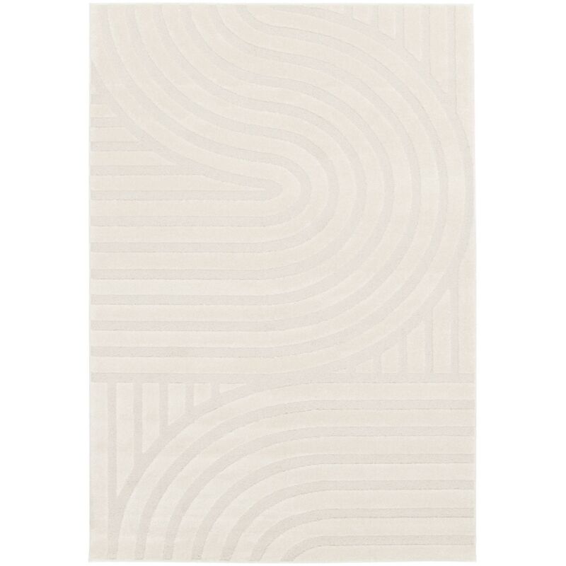 Sweeek - Tapis intérieur motifs arches. poils ras. crème 120 x 170 cm
