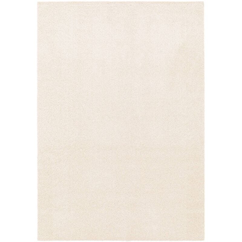 Sweeek - Tapis intérieur velours frisé crème. poil ras effet bouclette 120 x 170 cm