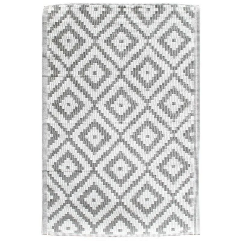 Tapis intérieur et extérieur polypro 120x180 gris clair