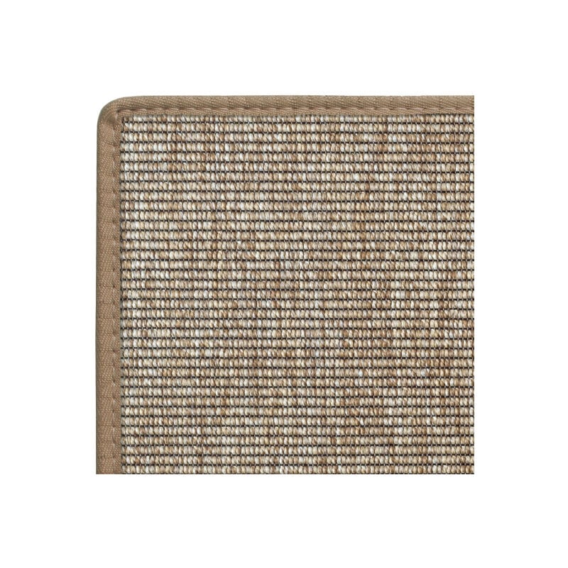 Décoweb - Tapis intérieur / extérieur Nusa - Beige - Galon beige foncé - 80 x 150 cm