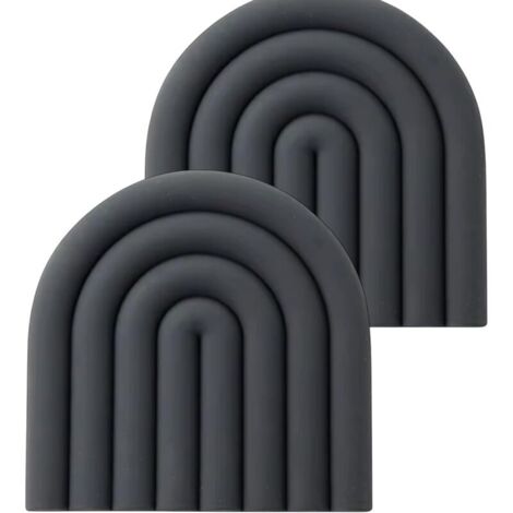 Tapis isolant antidérapant en silicone, gris foncé, 1515cm, durable et résistant à la chaleur, convient aux ustensiles de cuisine.
