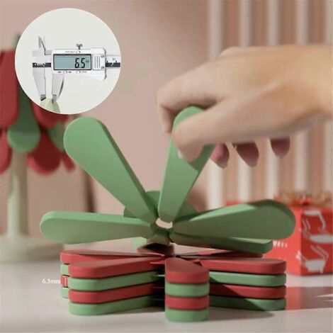 Tapis isolant pliable en forme de sapin de Noël, haute température