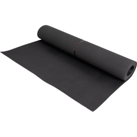Tapis isolant RS PRO, 10m x 1m x 5mm, en Elastomère Noir, antidérapant ( Prix pour 1 )