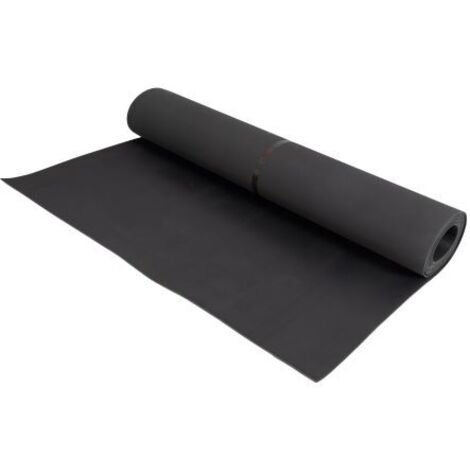 Tapis isolant RS PRO, 2m x 1m x 4mm, en Elastomère Noir, antidérapant ( Prix pour 1 )