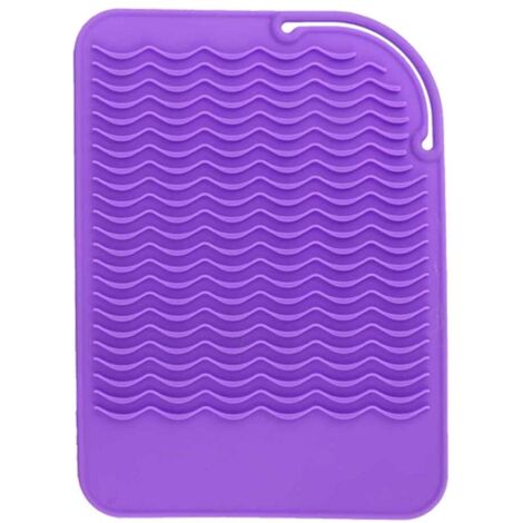 Tapis Isolant Thermique Pliable pour Fers à Boucler Électriques (Violet)