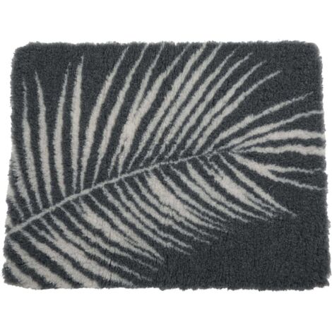 Tapis isolants pour chiens 50 x 70 cm gris avec motif végétal - zolux