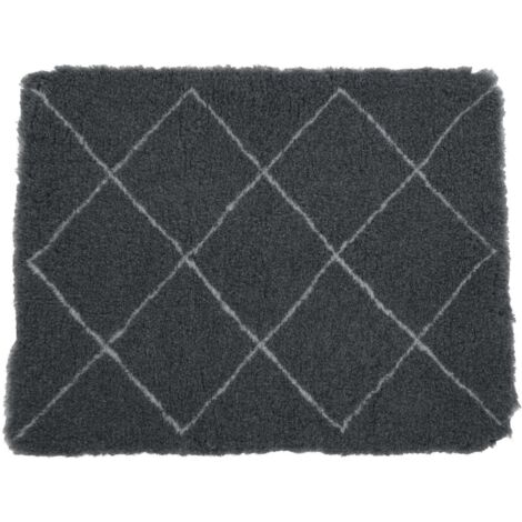 Tapis isolants pour chiens 75 x 95 cm gris avec motif berbère. - zolux
