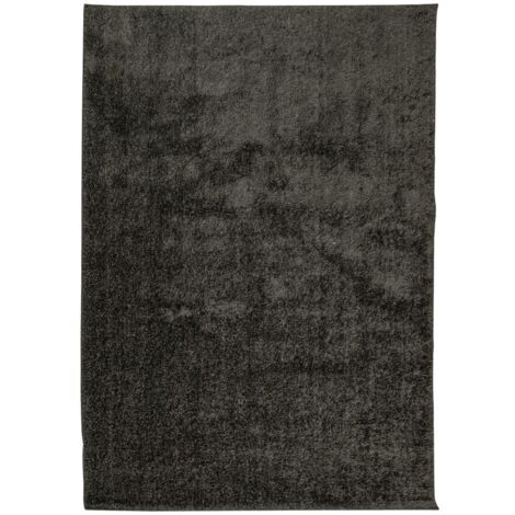 Tapis ISTAN à poils longs aspect brillant anthracite 120x170 cm
