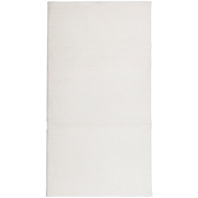 Tapis iza poils courts style scandinave crème 80x150 cm