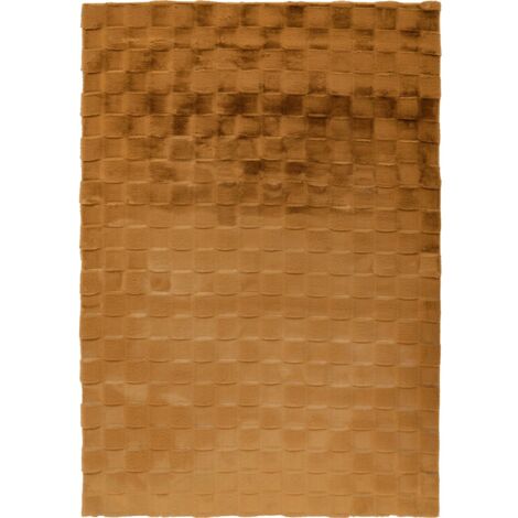 Tapis jaune lumineux doux et résistant en polyester - 150 x 80 cm