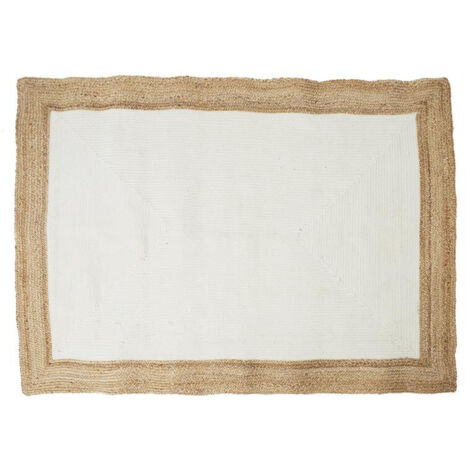 Tapis Jute Coton Ecru 120x170cm