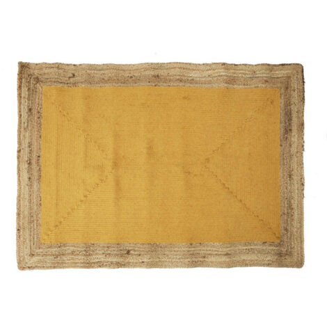 Tapis Jute Coton Moutarde 120x170cm