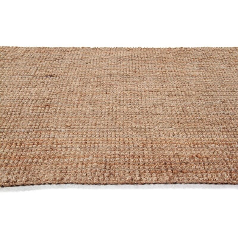 Deladeco - Tapis jute moderne naturel avec franges plat Paloma Naturel 170x230