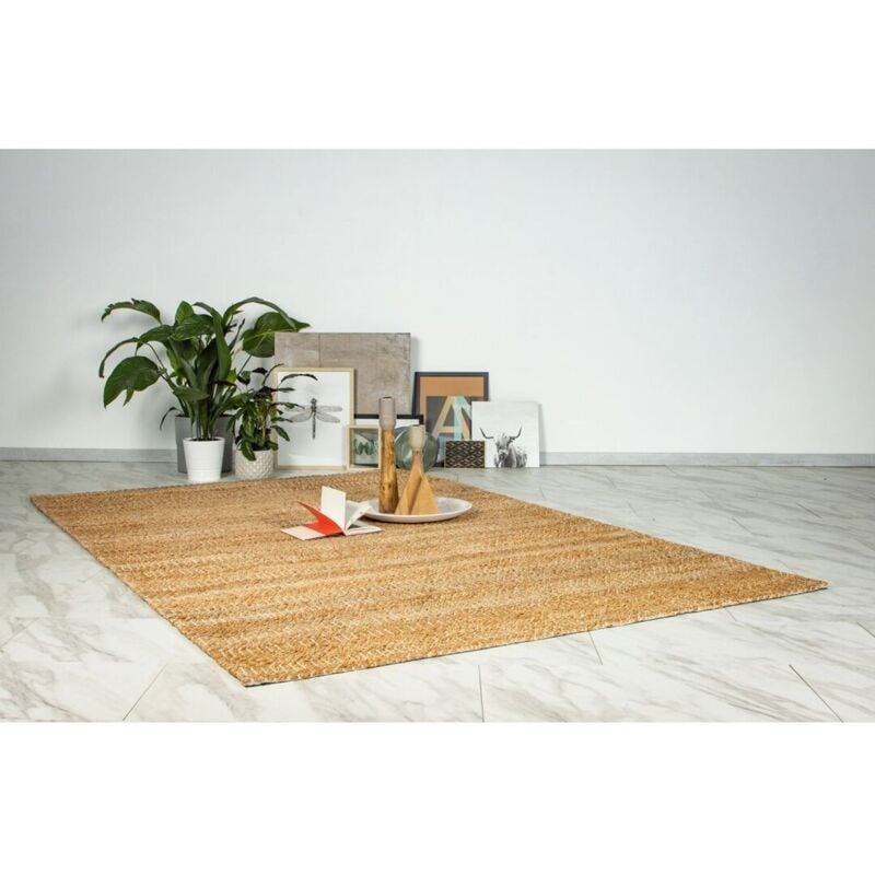 Hellocarpet - Tapis jute tissé plat écologique naturel Prima Naturel 80x150