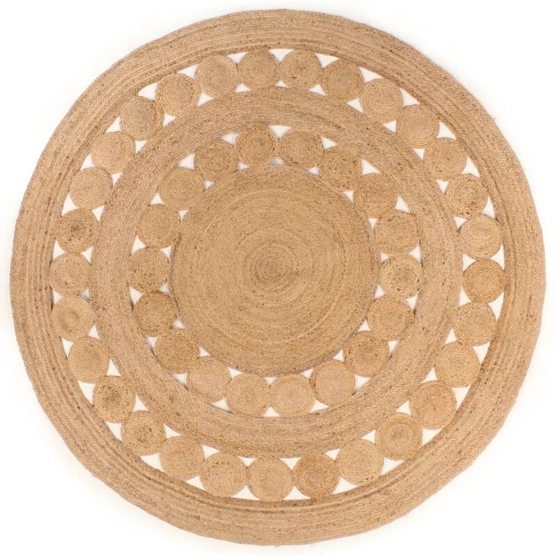 Vidaxl - Tapis Design tressé Jute 210 cm Rond