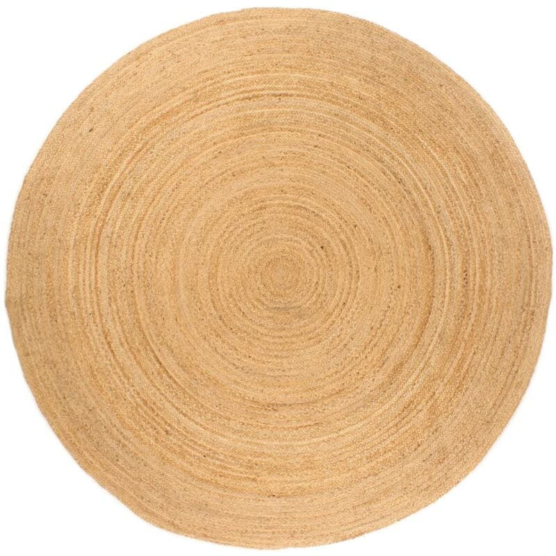 Tapis jute tressé 240 cm Rond Vidaxl