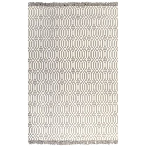 vidaXL Tapis Kilim Coton avec Motif variés Bureau Carpet  Plusieurs Dimensions
