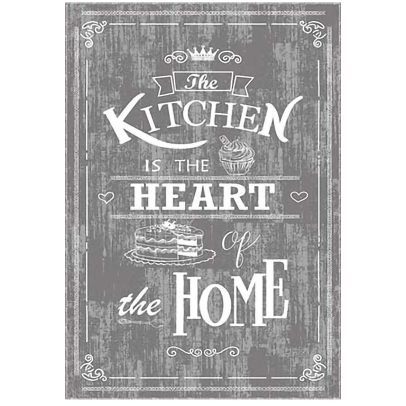 Vendorflair - Tapis kitchen Grey Dimensions - 50x120 – Qualité supérieure pour Maison, Appartement, Bureau – Style élégant et durable – Confort