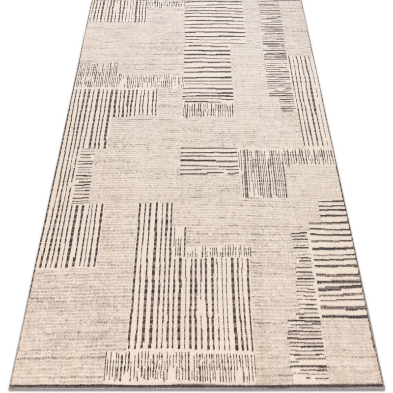 Rugsx - Tapis Laine angel 6553 / 52022 Lignes beige / gris beige 80x150 cm