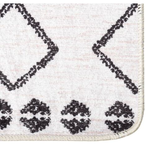 Tapis lavable 160x230 cm noir et blanc