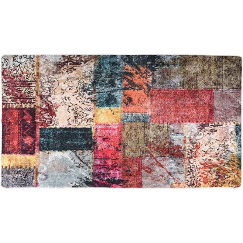 Vidaxl - Tapis lavable antidérapant Patchwork 190x300 cm Multicolore