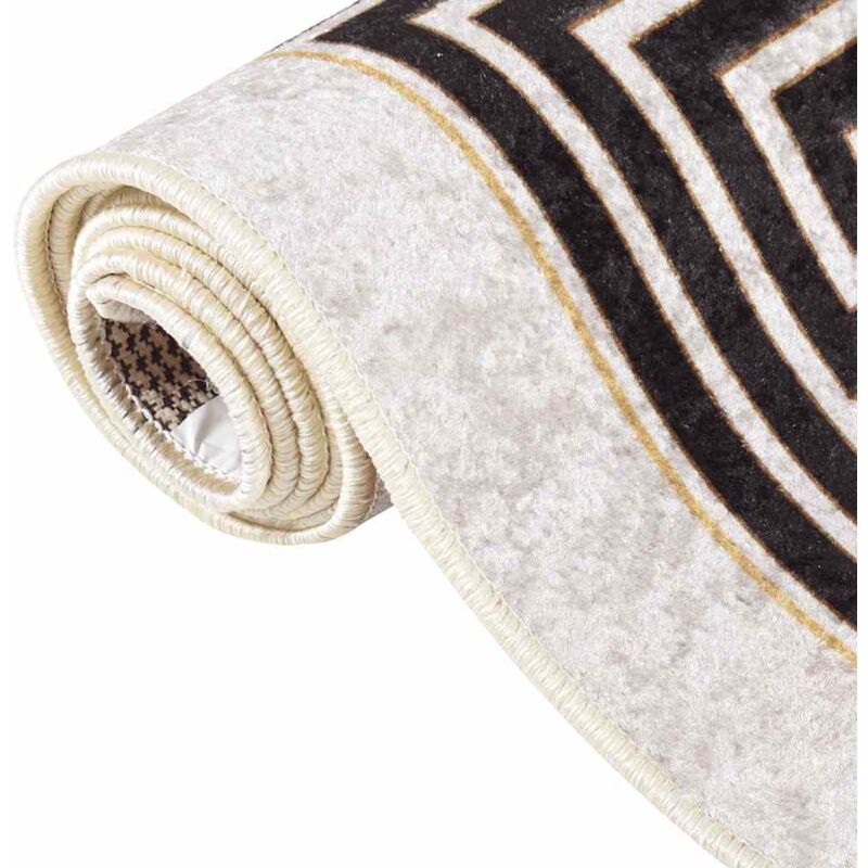 Vidaxl - Tapis lavable antidérapant 80x150 cm Beige clair