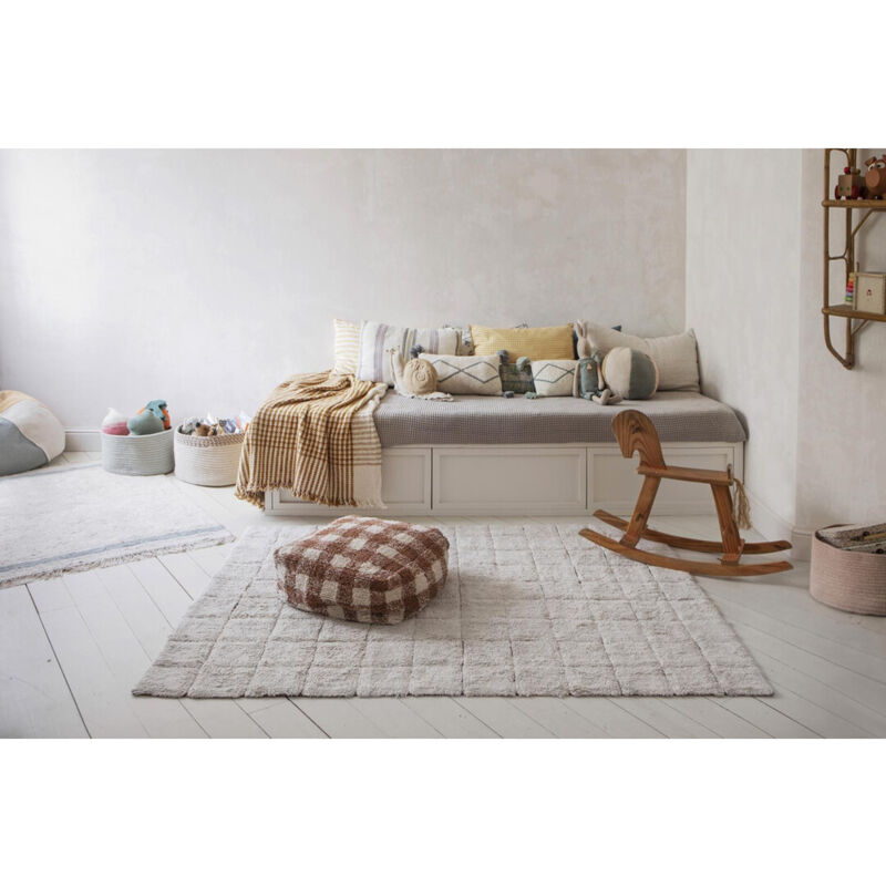 Lorena Canals - Tapis lavable en machine motifs carreaux design Mosaic Caramel 120x160