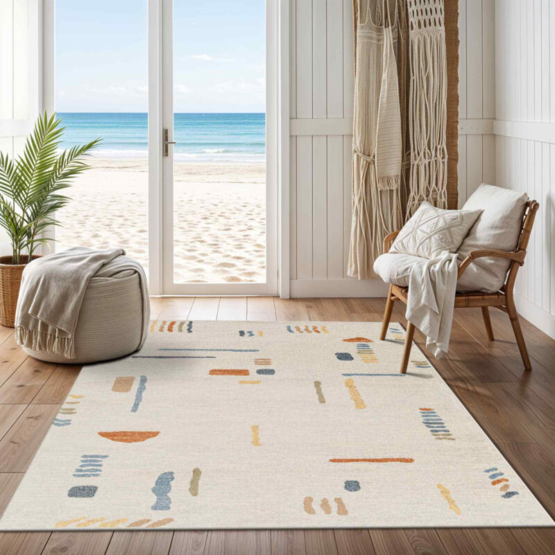 Surya - Tapis Scandinave Lavable en Machine Multicolore/Gris 200x275 cm