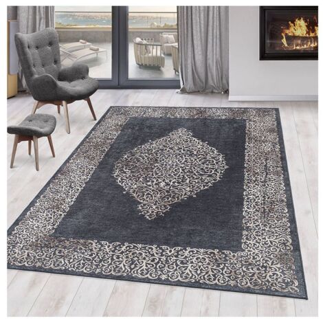 Tapis lavable en machine style orient noir Antique Noir 160x230