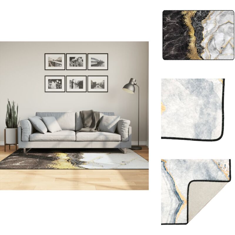 Tapis lavable multicolore 120x180 cm antidérapant - Tapis Design - Tapis Multicolores - Tapis Salon - Tapis Chambre - Tapis Antidérapant