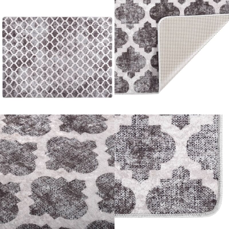 Vidaxl - Tapis lavable multicolore 150x230 cm antidérapant - Tapis Salon - Tapis Design - Tapis Moderne - Tapis Gris - Tapis Antidérapant - Home &