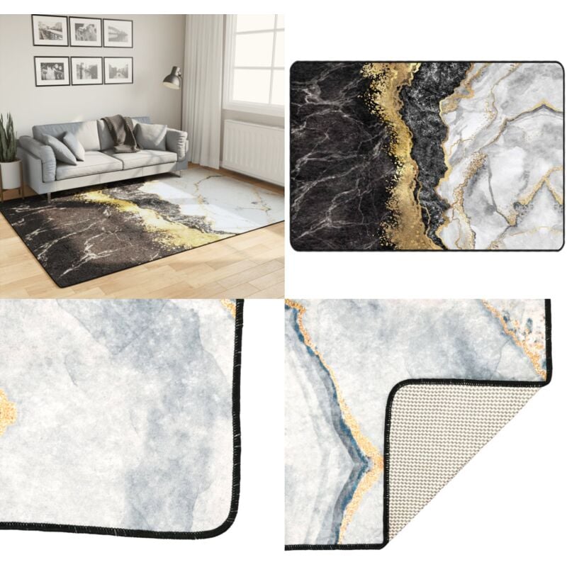Vidaxl - Tapis lavable multicolore 160x230 cm antidérapant - Tapis Design - Tapis Salon - Tapis Chambre - Tapis Multicolores - Tapis Antidérapant