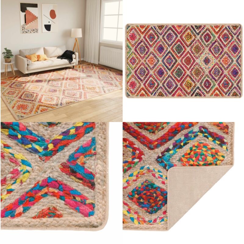 Vidaxl - Tapis lavable multicolore 190x300 cm antidérapant - Tapis Design - Tapis Salon - Tapis Chambre - Tapis Multicolores - Tapis Antidérapant