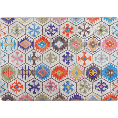 Tapis lavable multicolore 80x150 antidérapant
