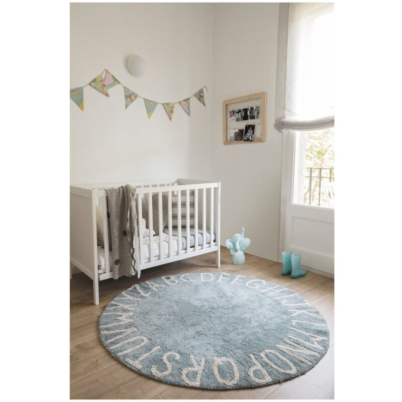 Homemaison - Tapis rond enfant lavable en machine Round abc Lorena Canals Bleu ø 150