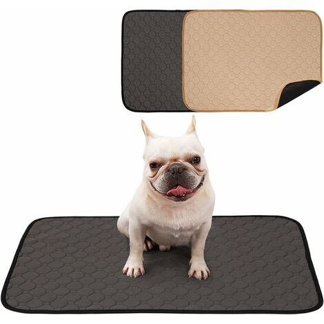 Tapis lavables et Super absorbants, Serviettes hygiéniques réutilisables pour Cages, Lits, véhicules, Solutions pour Chiots et Chiens souffrant d'incontinence (S: 60x45, Gris)