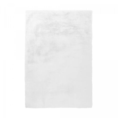Tapis longs poils shaggy 160x230 bleu clair tufté rectangle motif uni SG UNI