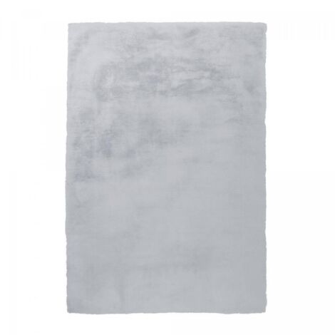Tapis longs poils shaggy 180x280 bleu tufté rectangle motif uni SG UNI