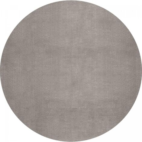 Tapis LYN10 LAVABLE 30°C Ø120cm Argent, tapis shaggy uni à longs poils