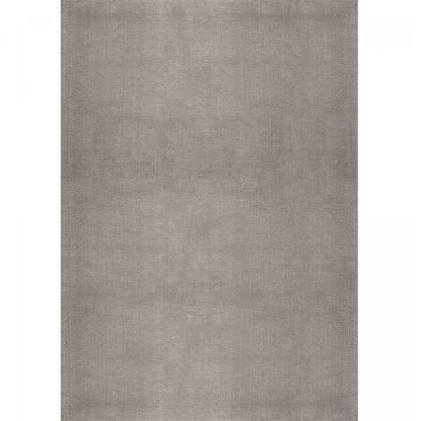 Tapis LYN10 LAVABLE 30°C 160x220 Argent, tapis shaggy uni à longs poils