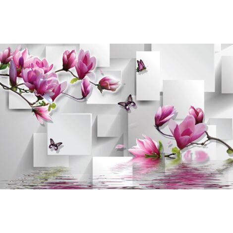 Tapis magnétique pour cache radiateur 3D Fleur 60x100cm
