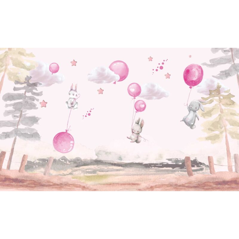 Tapis magnétique pour radiateur, Pink Bunnies, 60x100cm