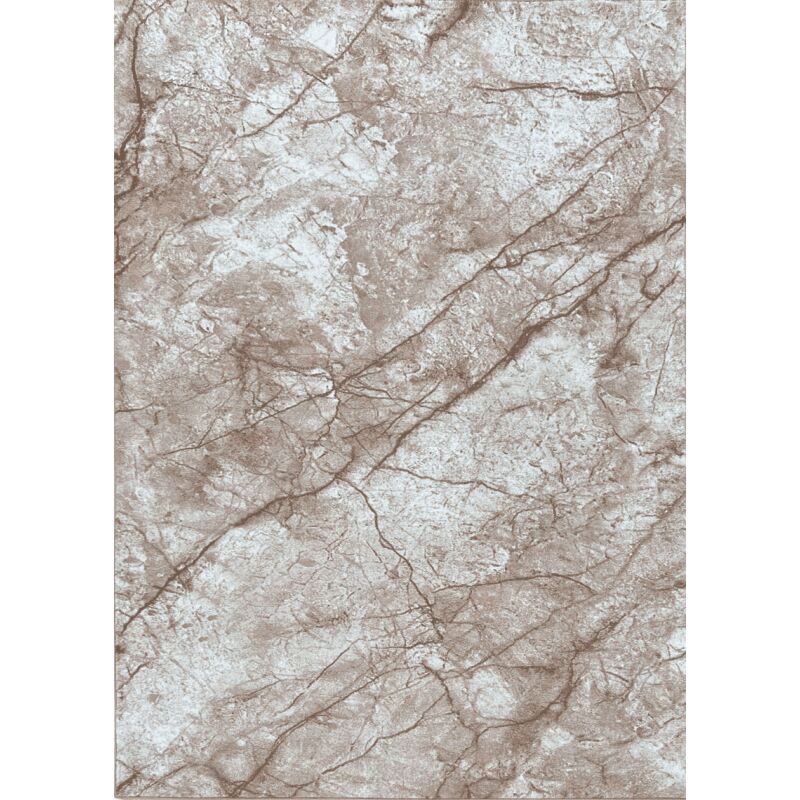 Tapis marbre beige salon chambre dakota 04 anti dérapant isolant à poils courts Toutapis 160x230