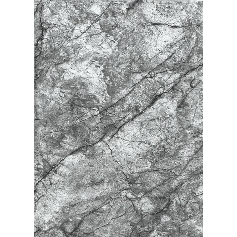 Toutapis - Tapis marbre gris dakota 04 anti dérapant isolant à poils courts 80x150