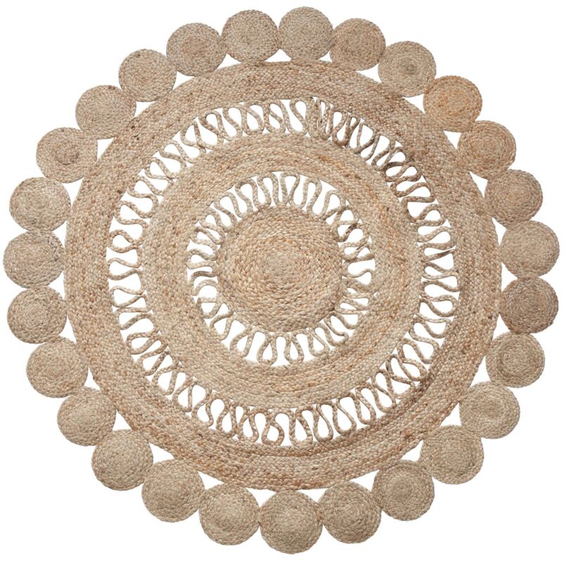 Rendez-vous Déco - Tapis rond 150 cm en jute - margy
